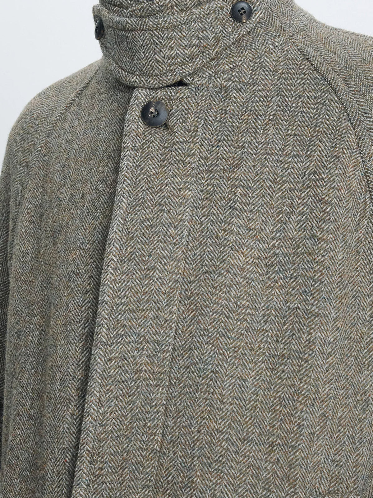 Cappotto Monopetto in lana con motivo spigato