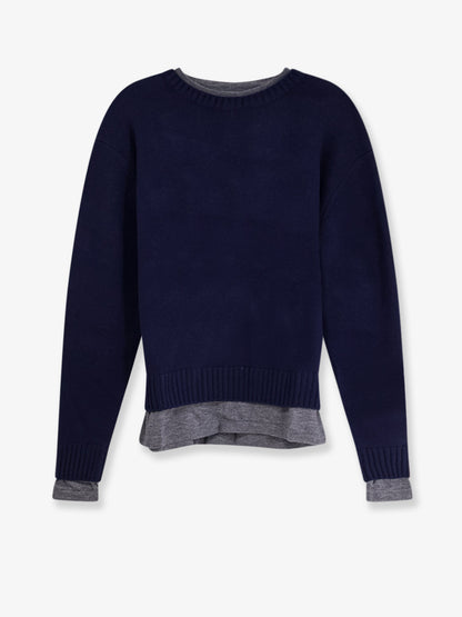 Layered wool and cashmere sweater thumbnail