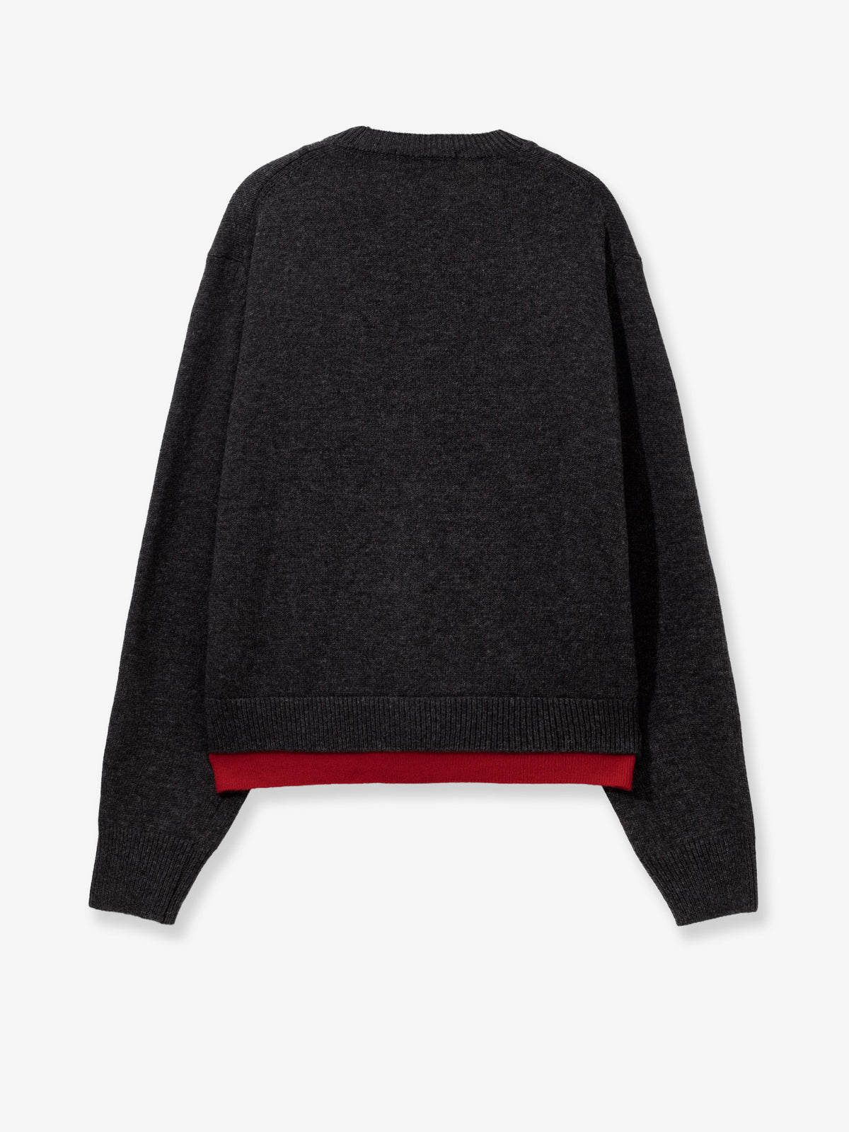 Layered wool blend cardigan