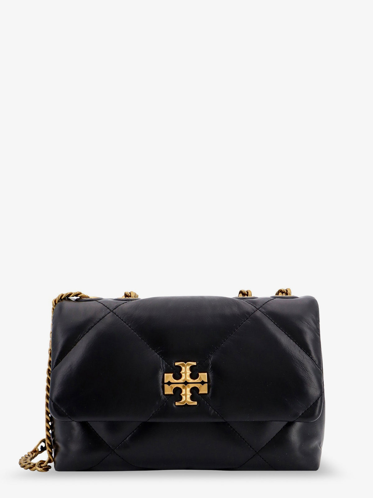 Borsa a spalla Kira in pelle matelassé con logo in metallo