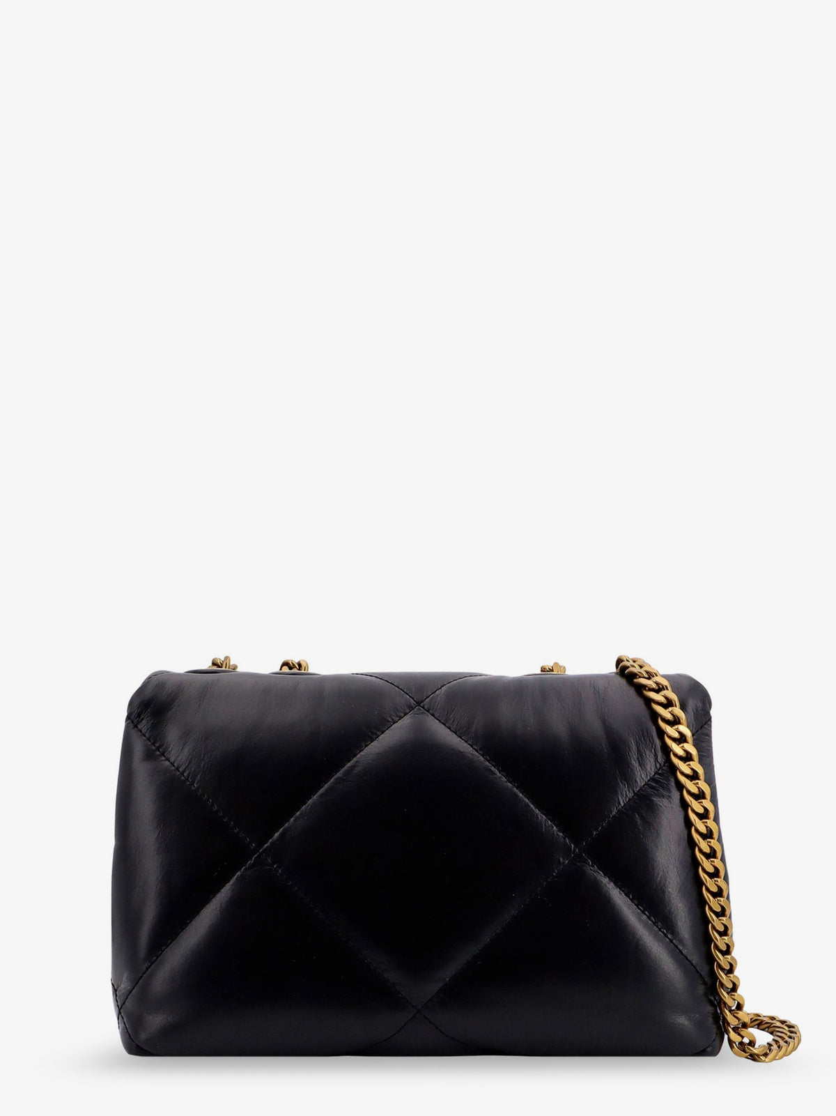 Borsa a spalla Kira in pelle matelassé con logo in metallo