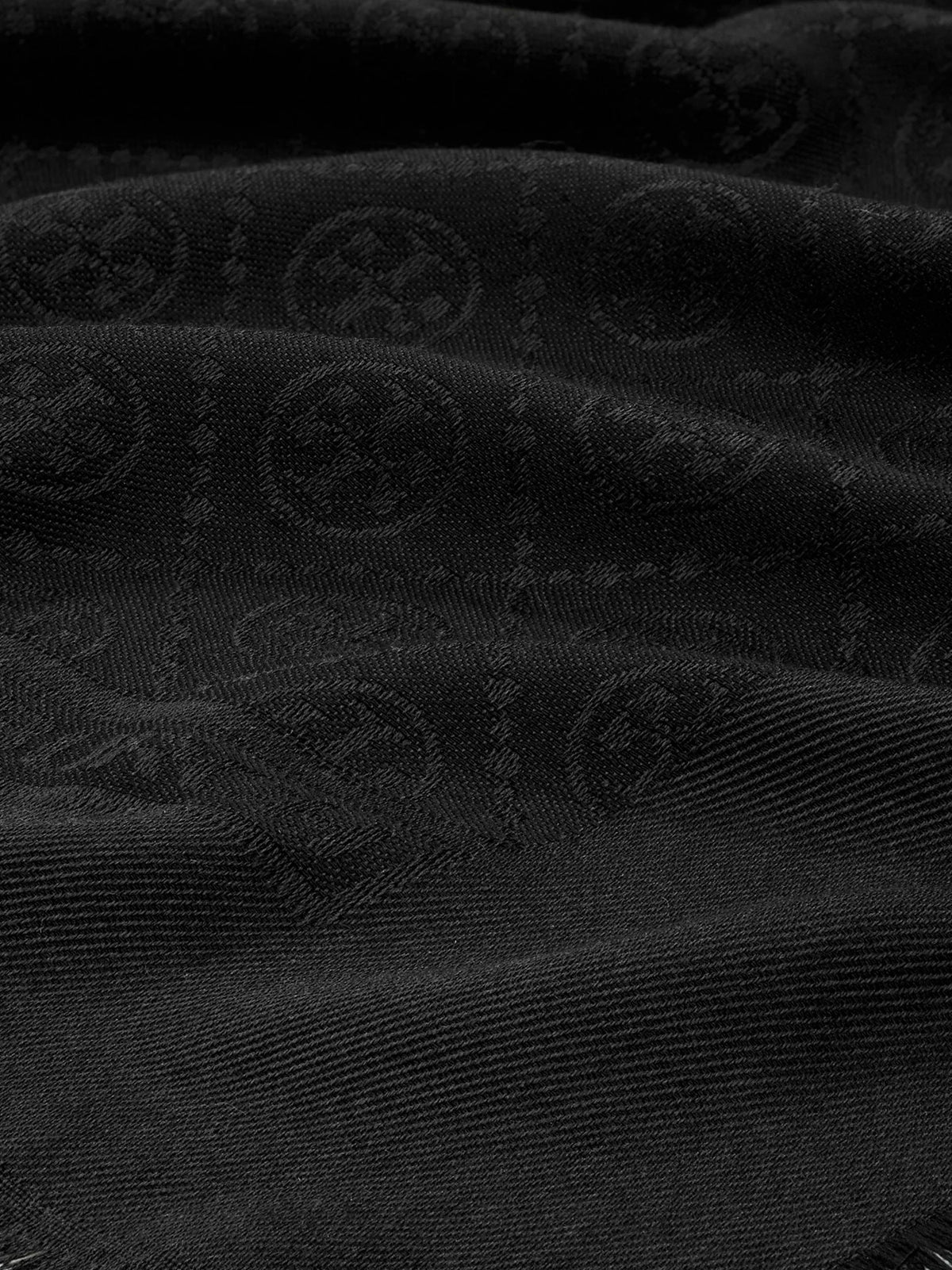 Sciarpa T Monogram Jacquard Traveler in misto seta e lana