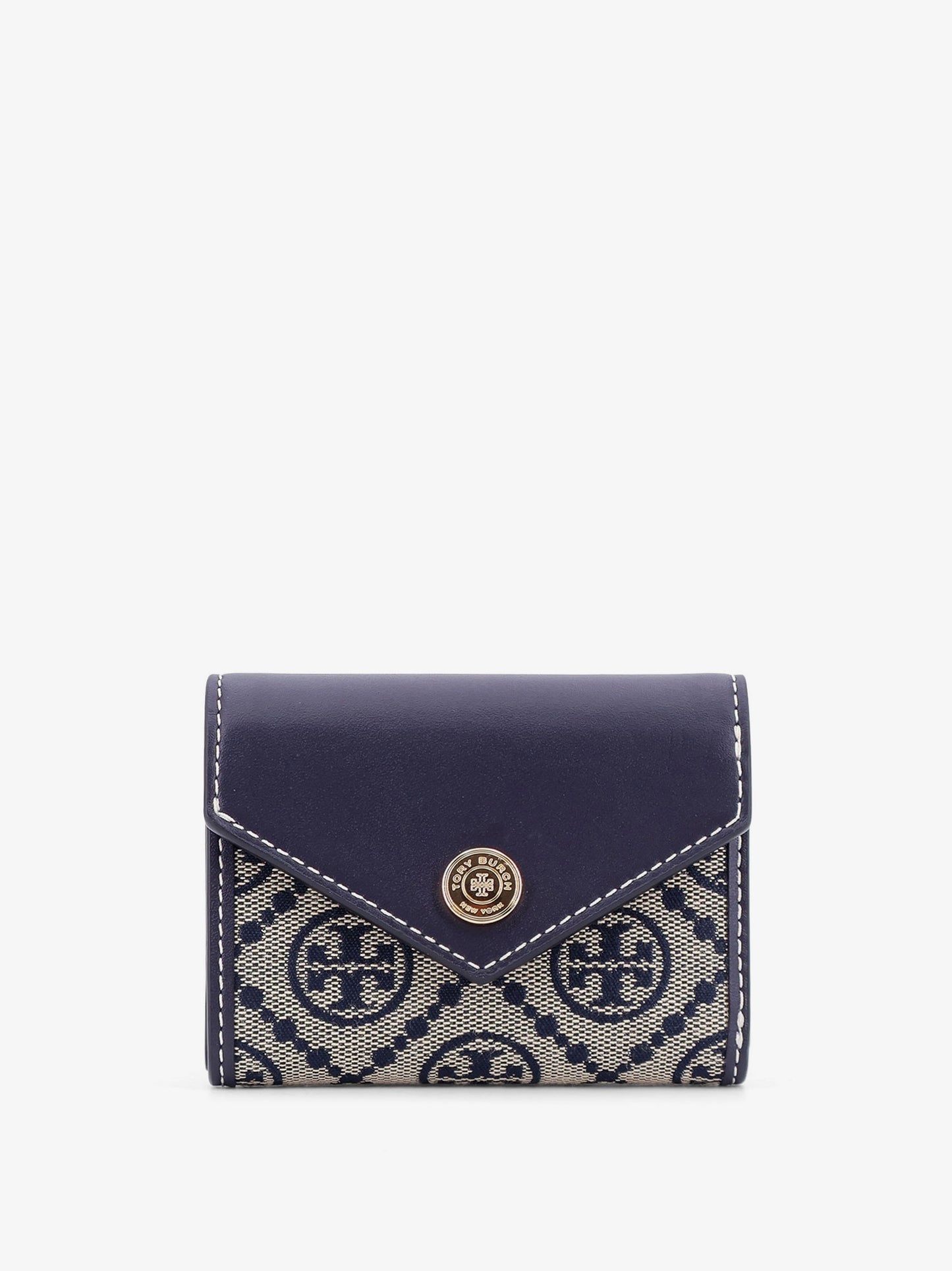 T Monogram Envelope leather and T monogram fabric wallet