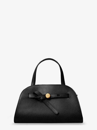 Romy Small Leather Satchel Bag with shoulder strap thumbnail