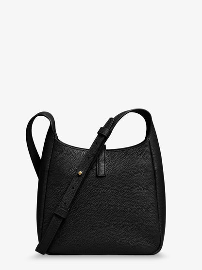 Miller Swing shoulder bag in black hammered leather thumbnail