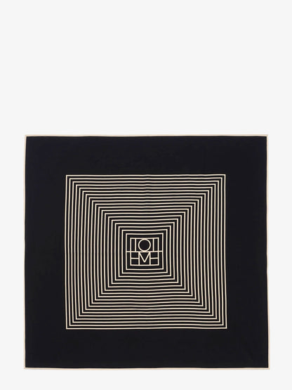 Centered Monogram silk foulard thumbnail