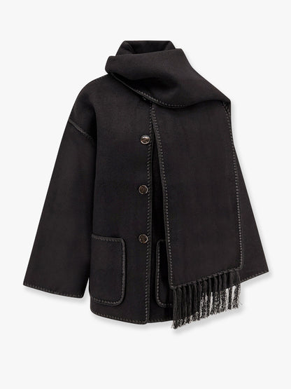Embroidered Scarf Jacket in wool blend thumbnail