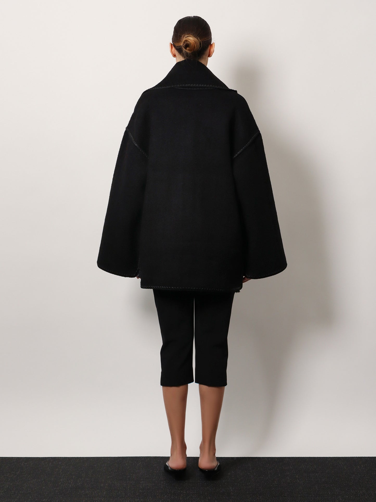 Embroidered Scarf Jacket in wool blend