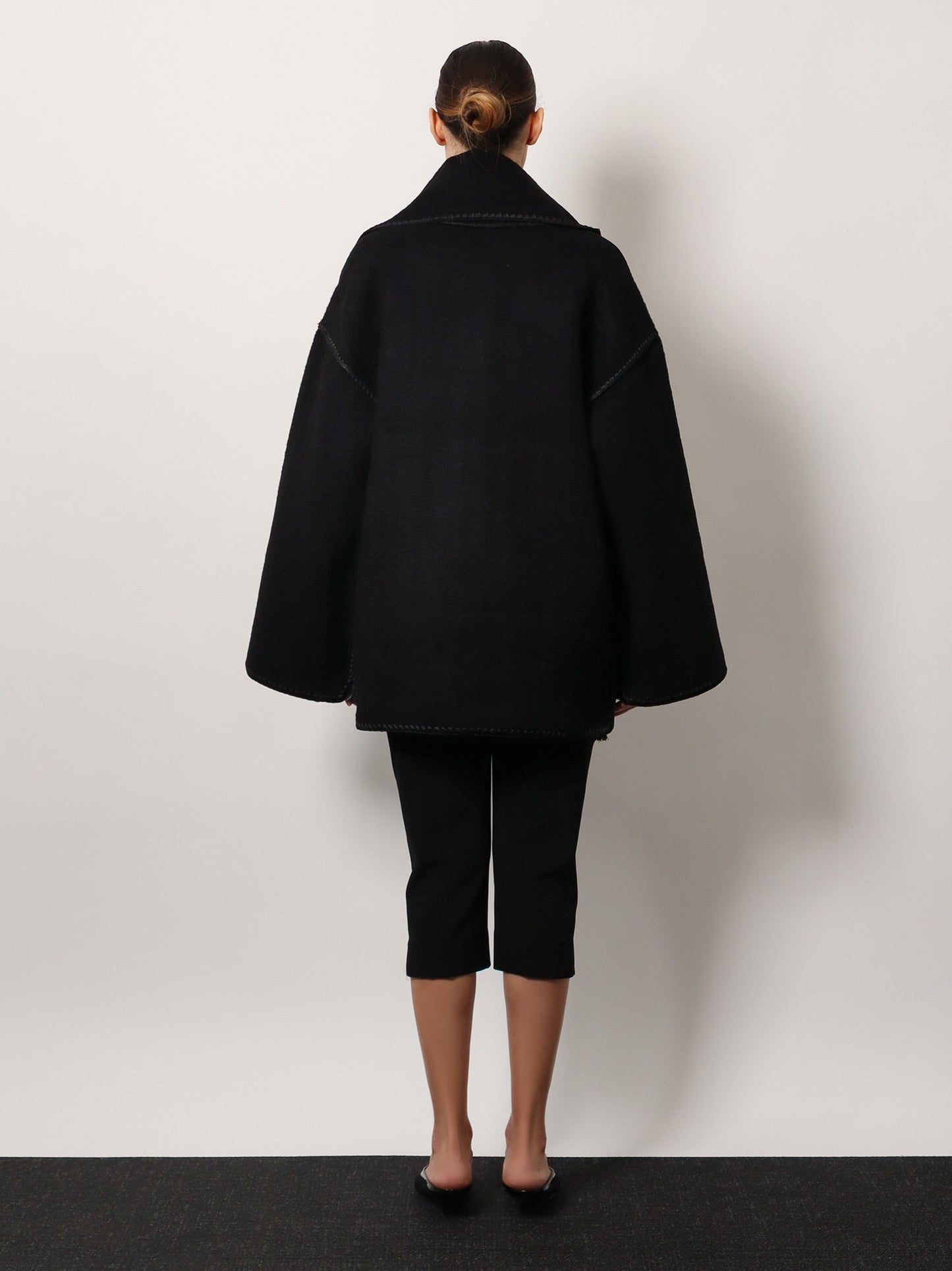 Embroidered Scarf Jacket in wool blend