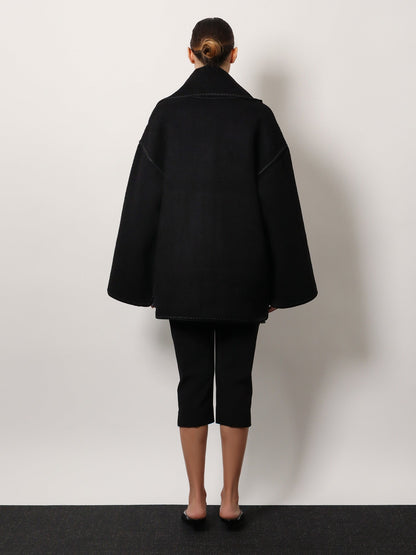 Embroidered Scarf Jacket in wool blend thumbnail