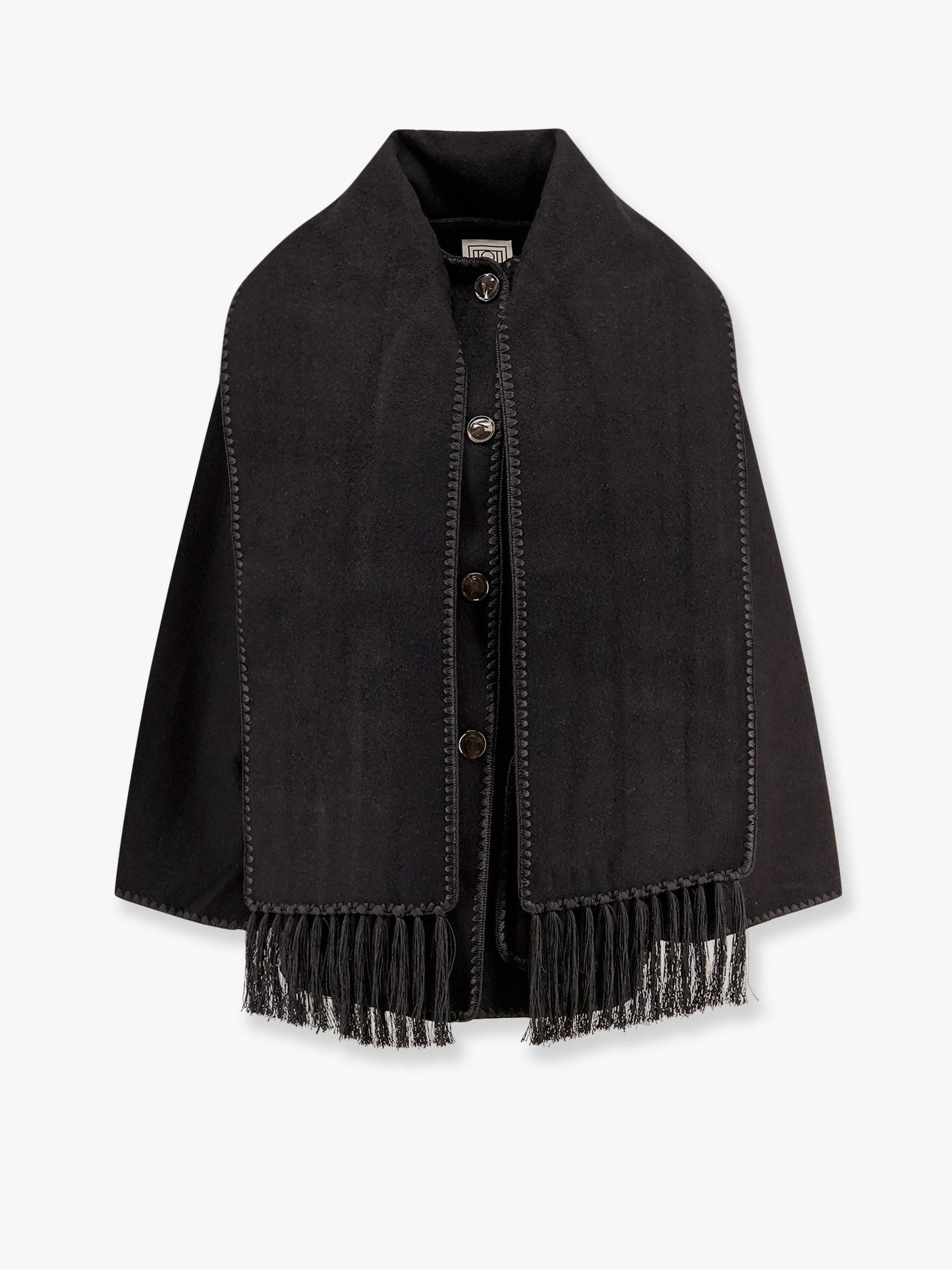 Embroidered Scarf Jacket in wool blend