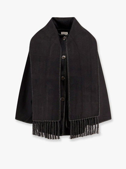 Embroidered Scarf Jacket in wool blend thumbnail