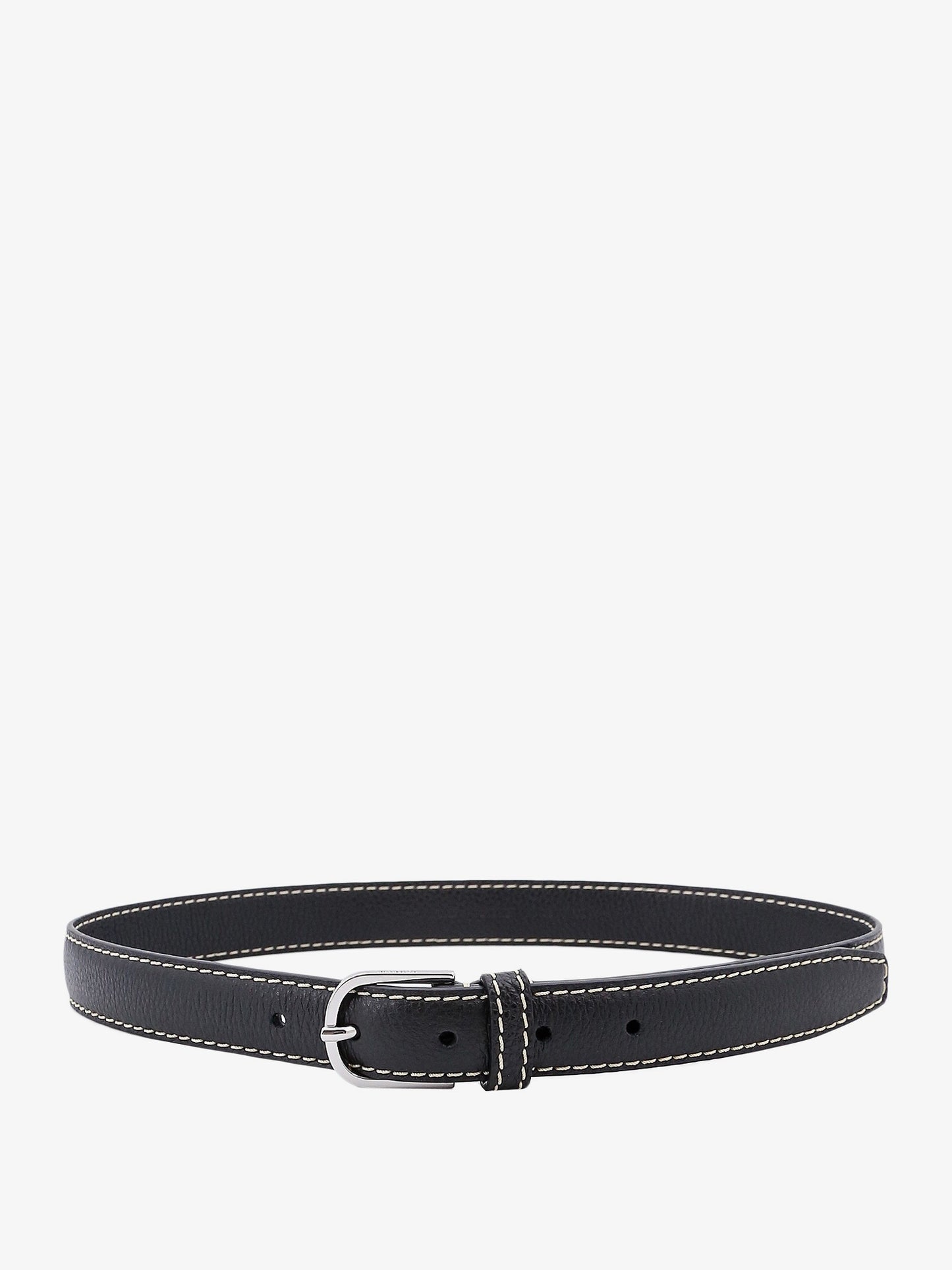 Slim Grained leather belt