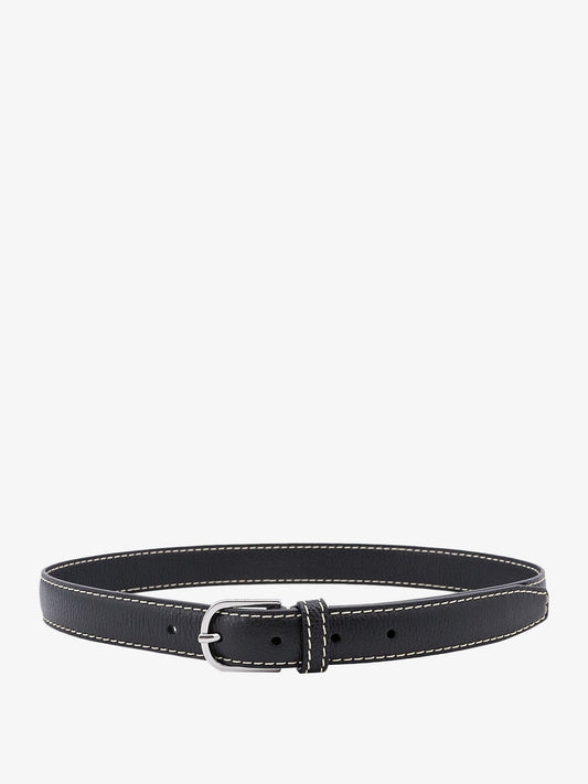 Slim Grained leather belt