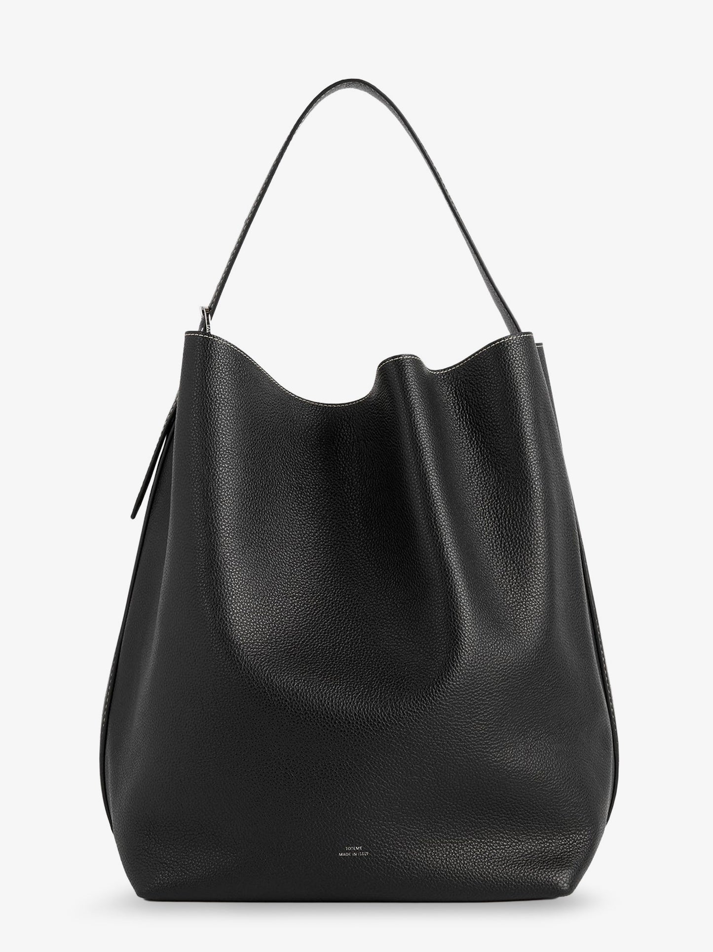 Leather Belted Tote Shoulder Bag