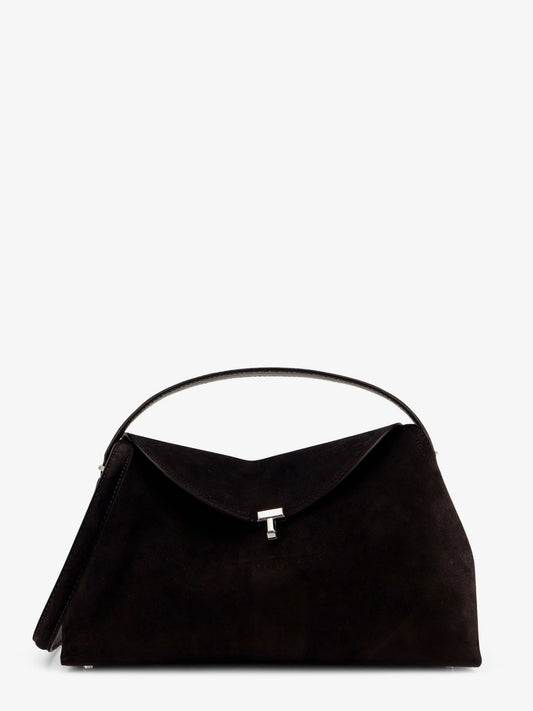 T-Lock suede handbag