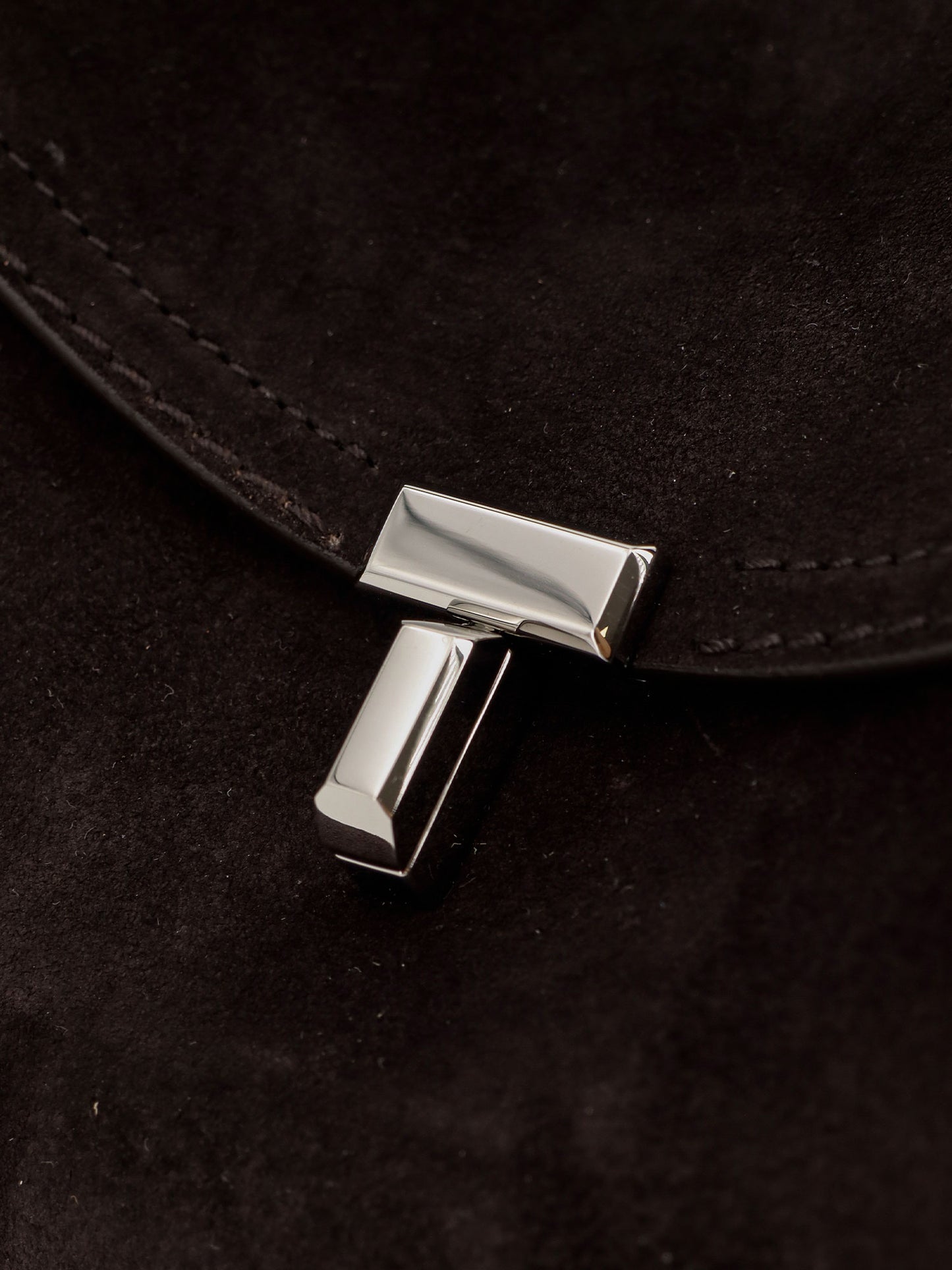 T-Lock suede handbag