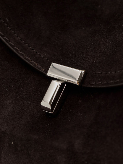 T-Lock suede handbag thumbnail