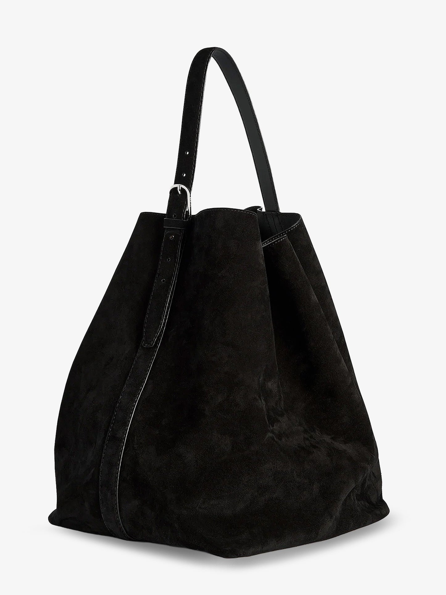 Suede Belted Tote