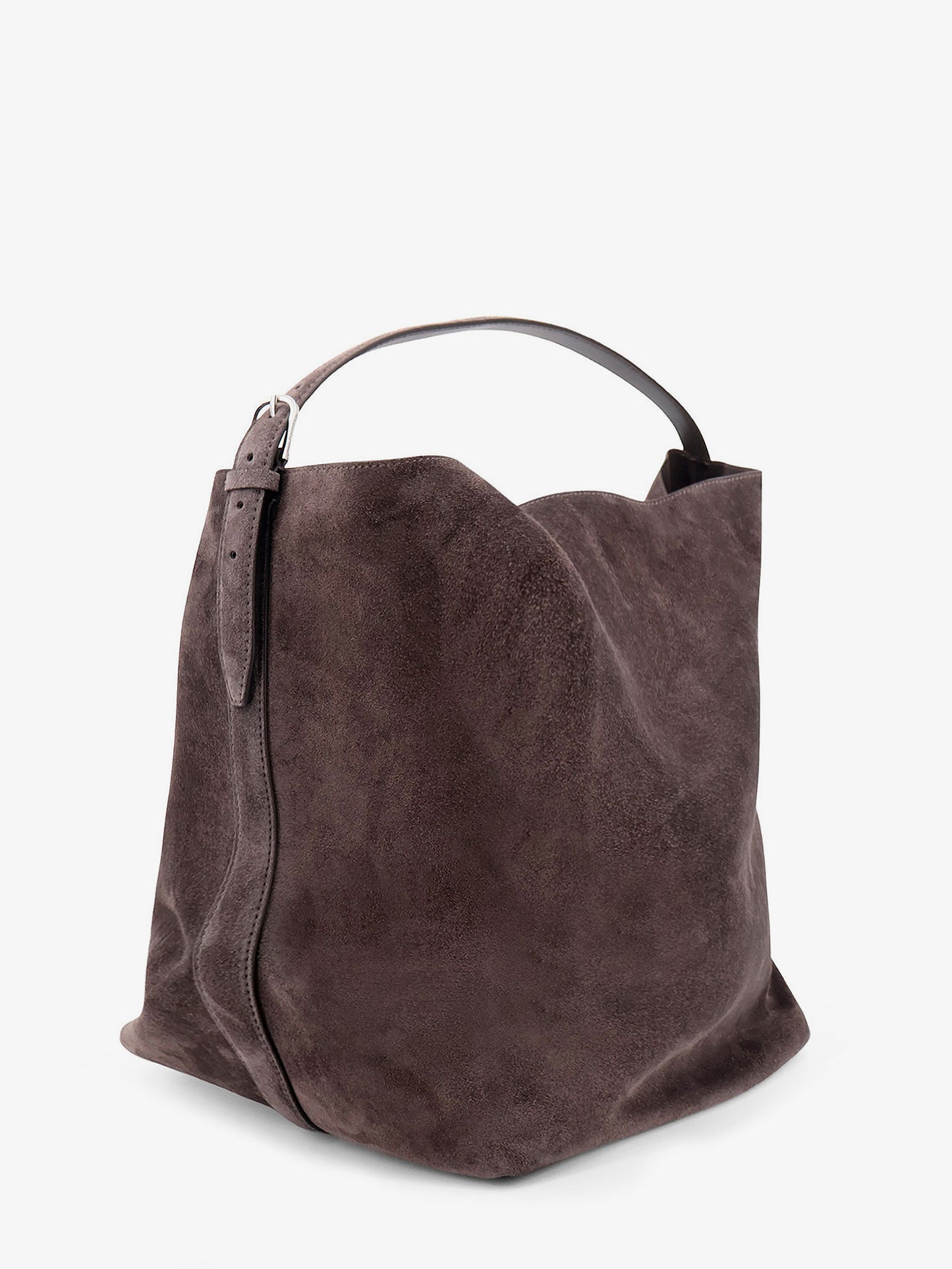 Borsa shopping Belted suede tote in suede