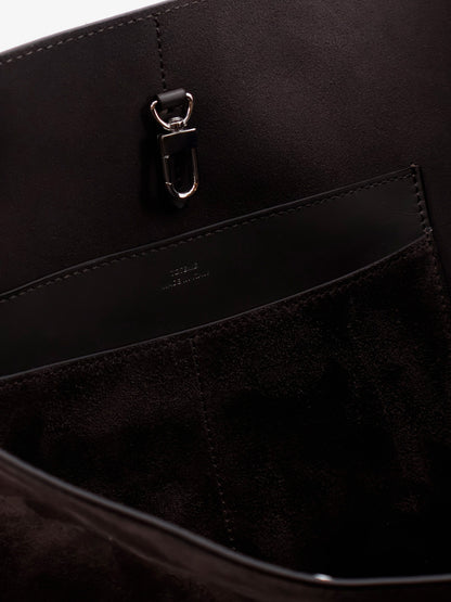 Borsa shopping Belted suede tote in suede thumbnail