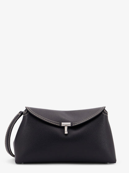 Leather T-Lock clutch with contrasting stitching thumbnail