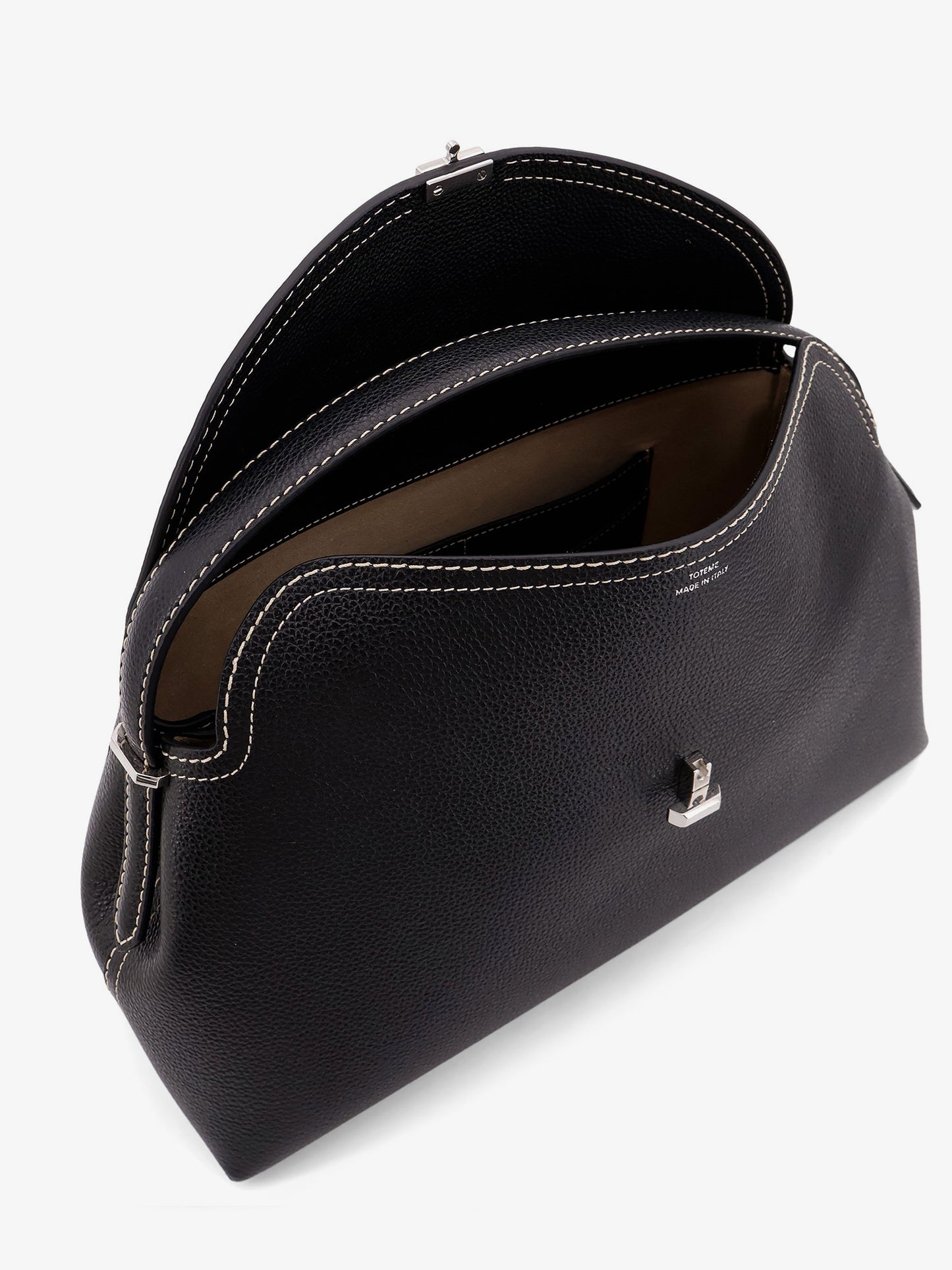 T-Lock hammered leather handbag