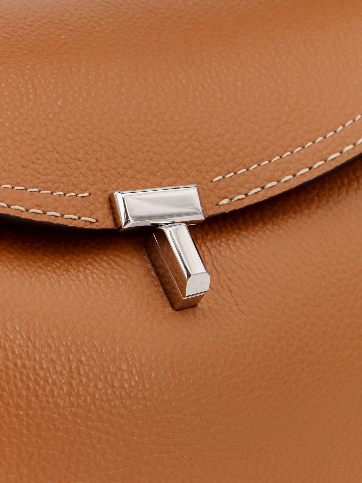 T-Lock hammered leather handbag