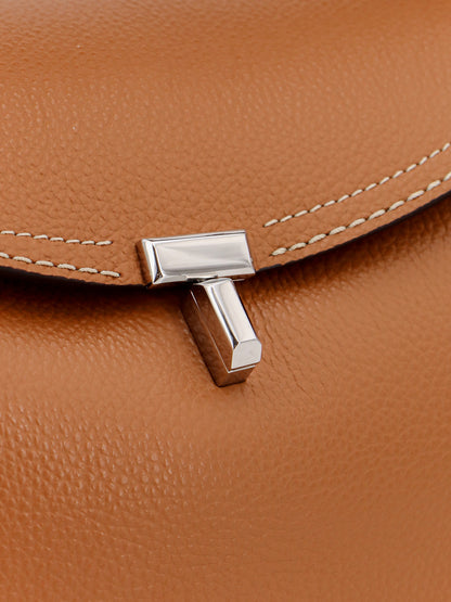 T-Lock hammered leather handbag thumbnail