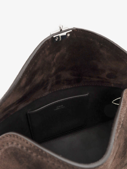 Suede T-Lock clutch thumbnail