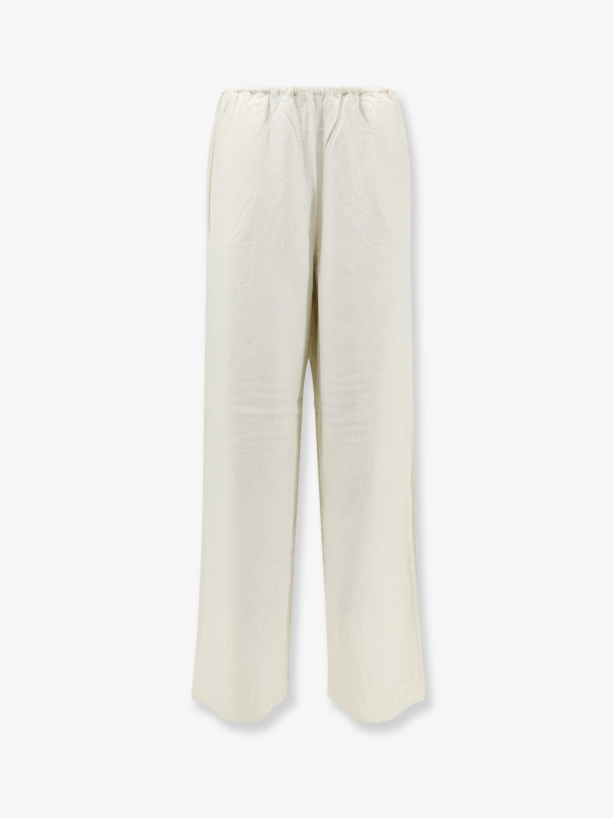 Monogram flannel trousers