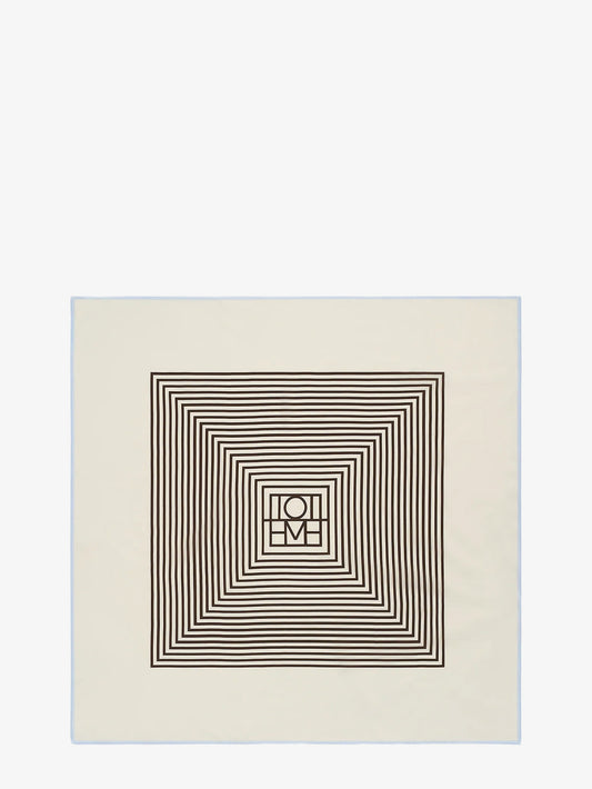 Centered Monogram silk foulard