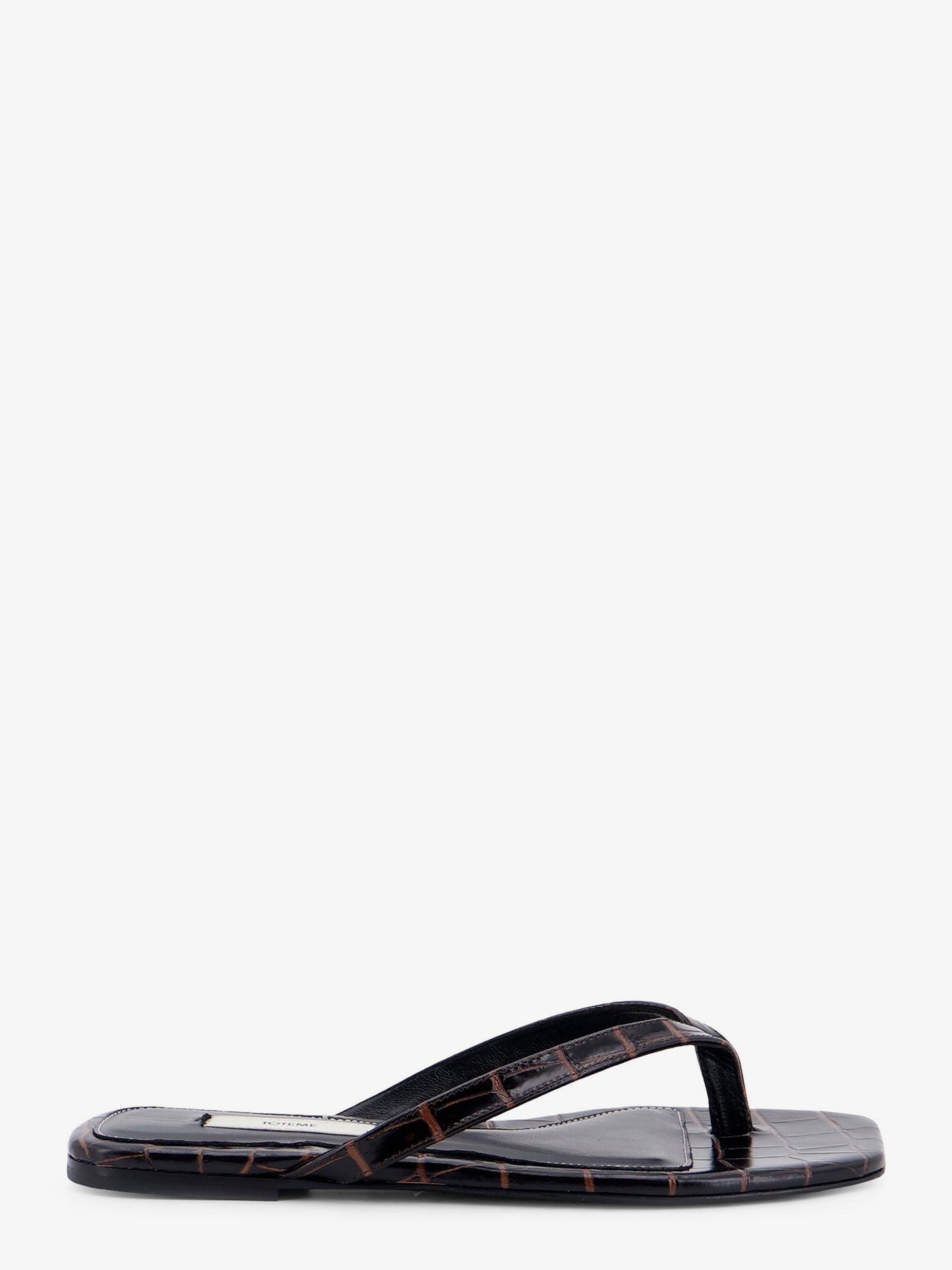 Sandali Croco-embossed in pelle