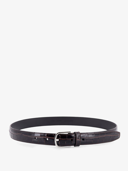 Slim Croco-Embossed leather belt thumbnail
