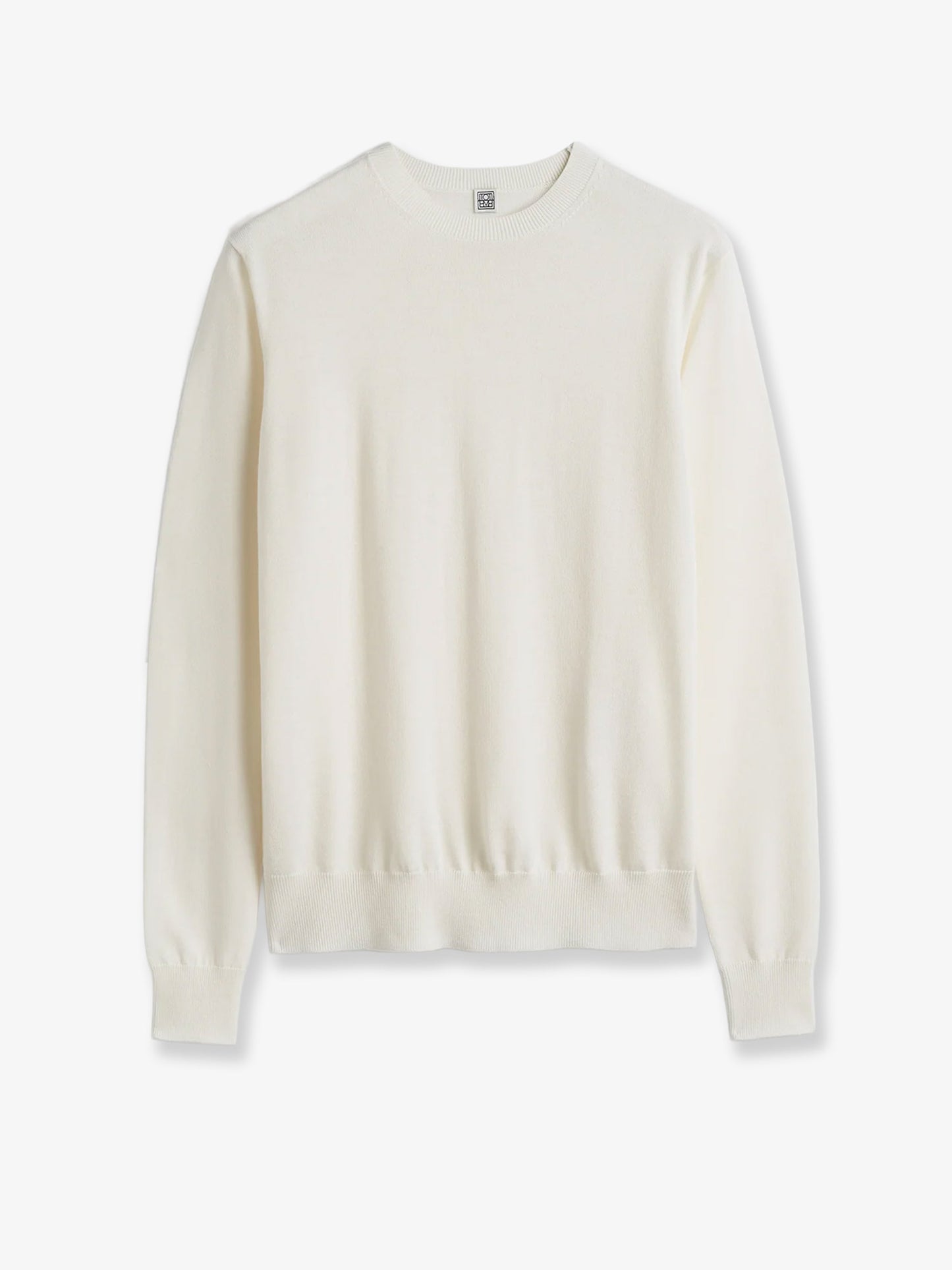 Fine Crew Knit wool and silk blend sweater