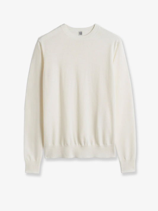 Fine Crew Knit wool and silk blend sweater