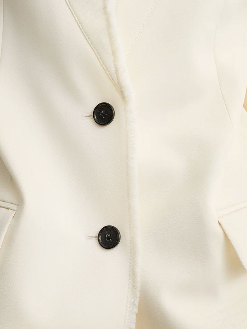 Blazer Raw lapel in lana
