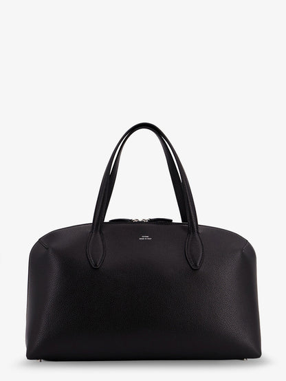 Leather handbag with engraved logo on the front thumbnail