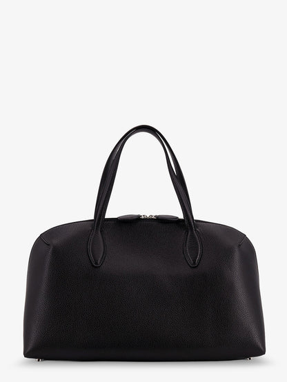 Leather handbag with engraved logo on the front thumbnail
