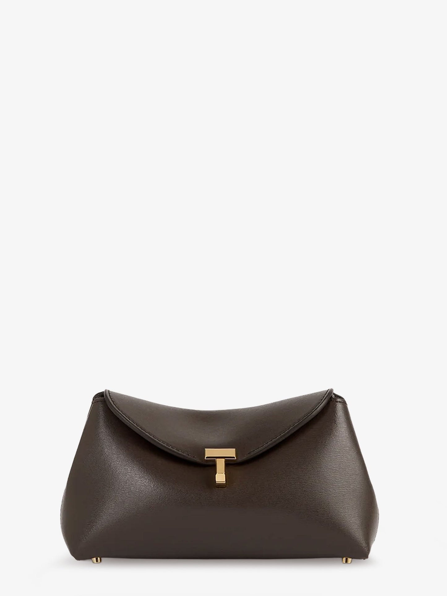 Mini T-Lock Leather Clutch
