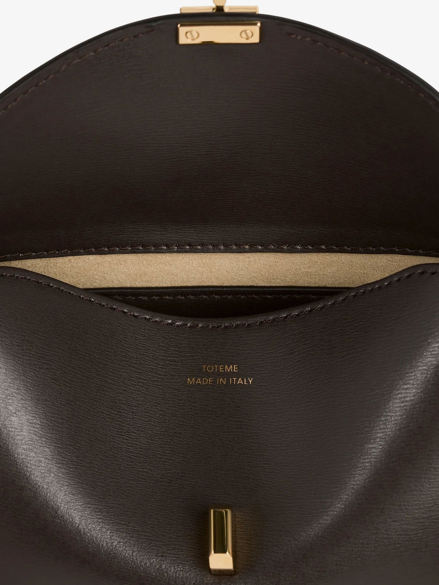Mini T-Lock Leather Clutch