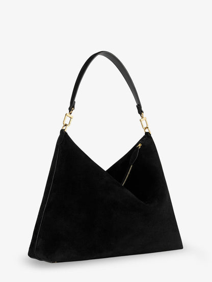 Borsa a spalla Medium Bevel in suede thumbnail