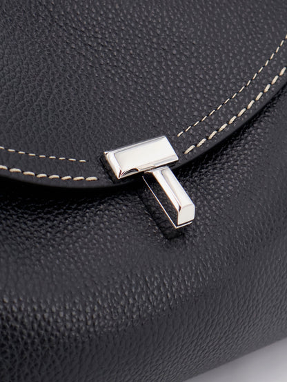T-Lock Hammered Leather Shoulder Bag thumbnail