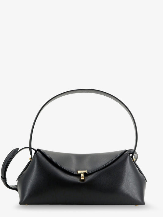 Borsa a spalla T-Lock in pelle martellata