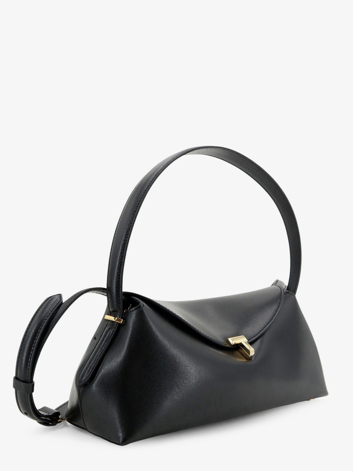 Hammered leather T-Lock shoulder bag
