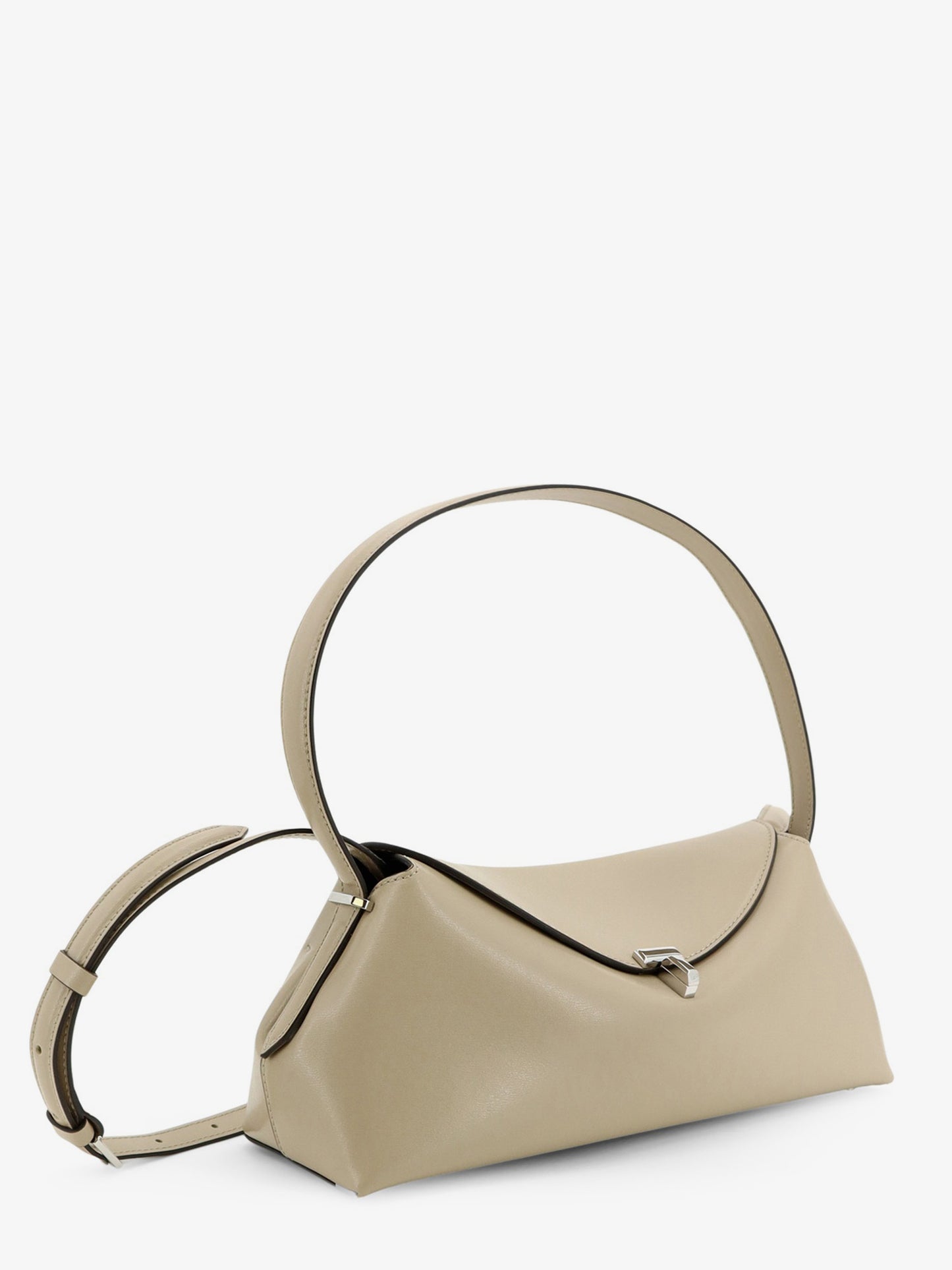 T-Lock hammered leather crossbody bag