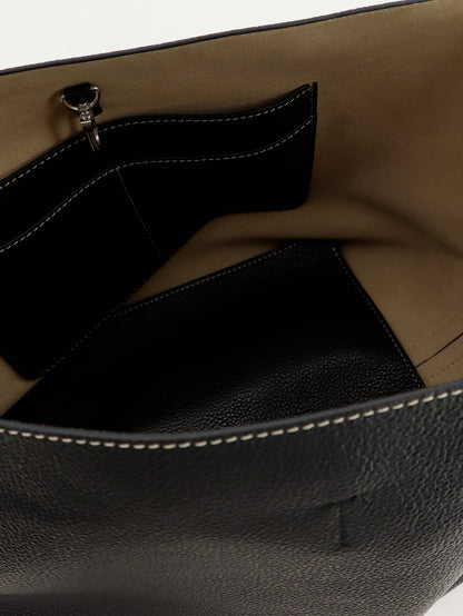 Medium Belted hammered leather shouder bag thumbnail