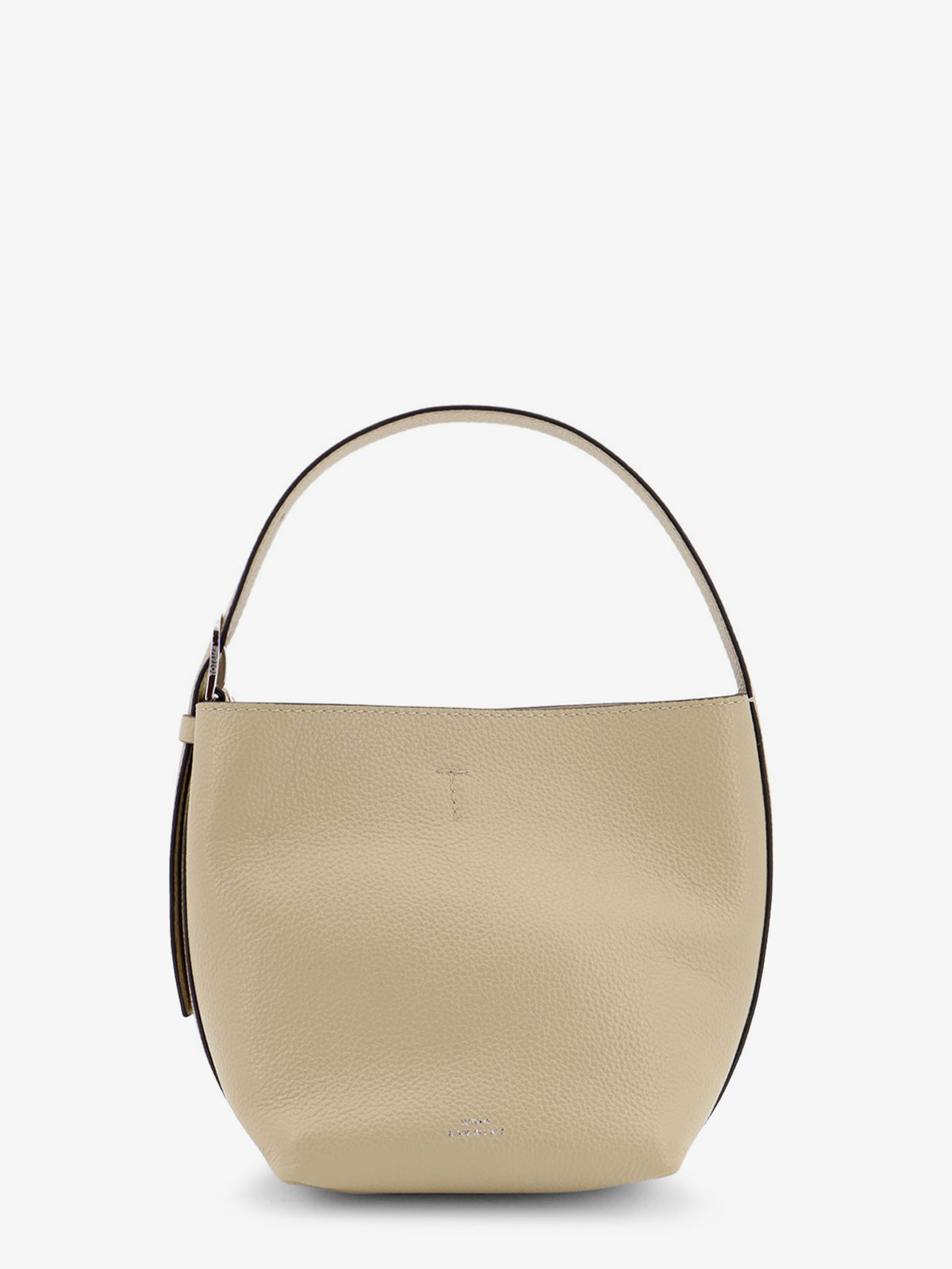 Petite Belted leather handbag with logo lettering print