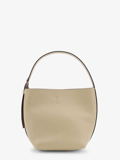 Petite Belted leather handbag with logo lettering print thumbnail