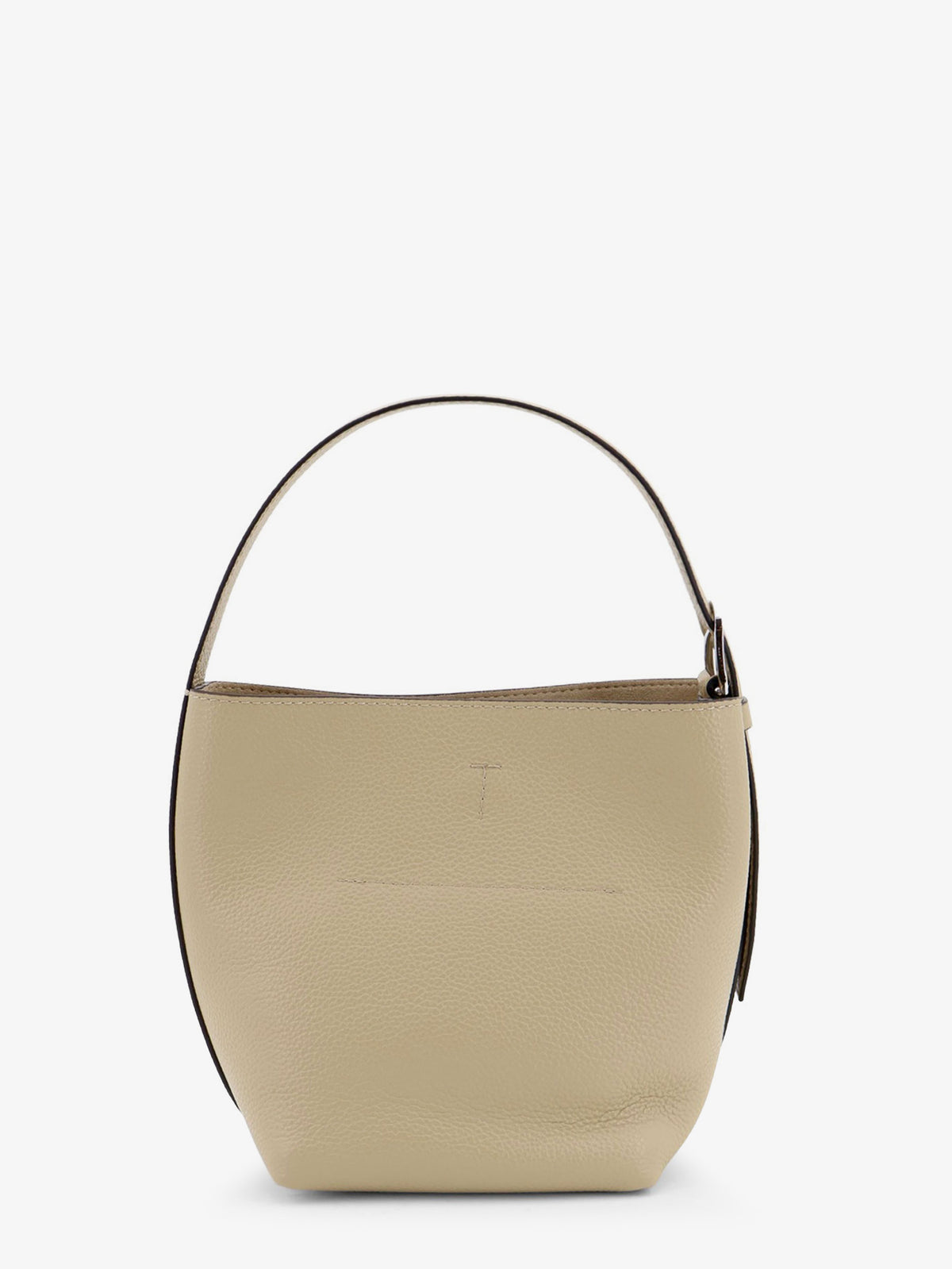 Petite Belted leather handbag with logo lettering print